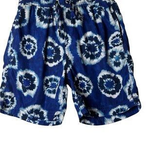 J. Crew Blue and White Tie-Dye Swim Trunks